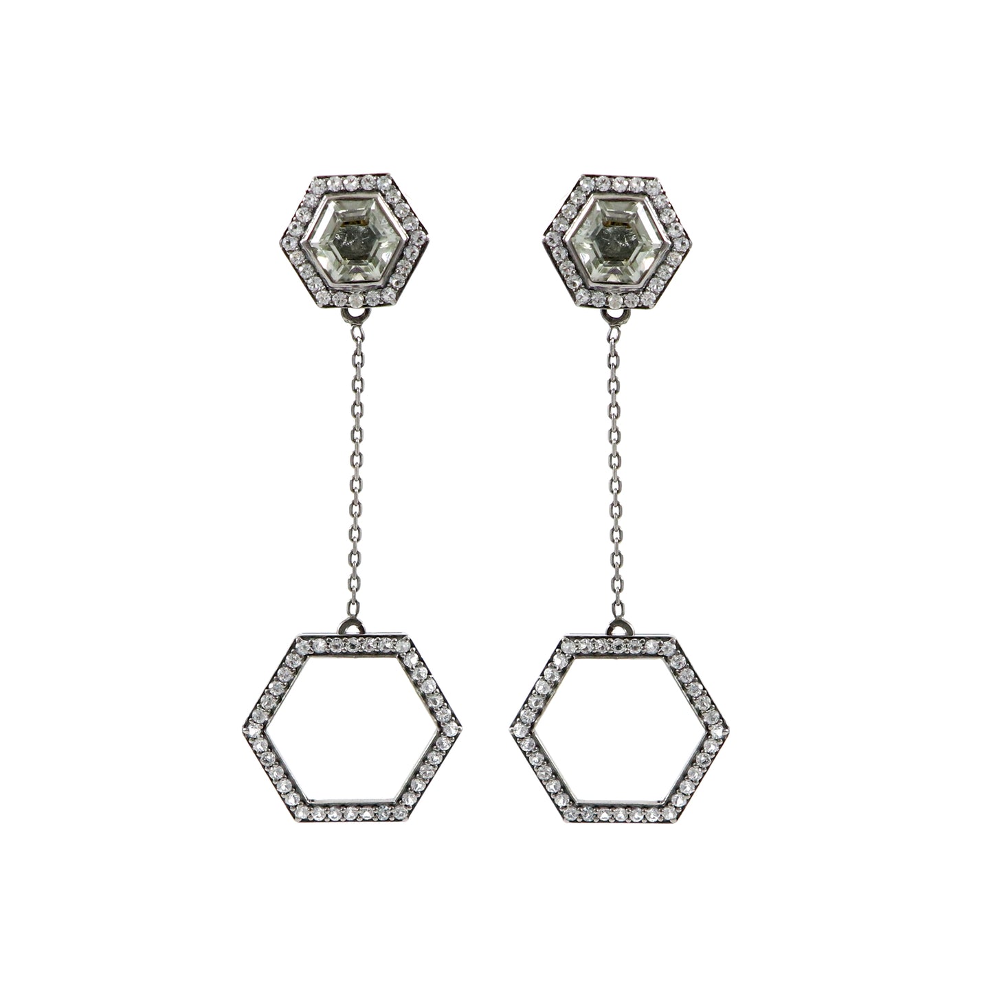 Hexagon Convertible Earrings