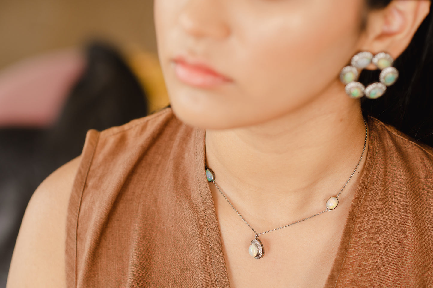 Yellow Opal Duo Necklace