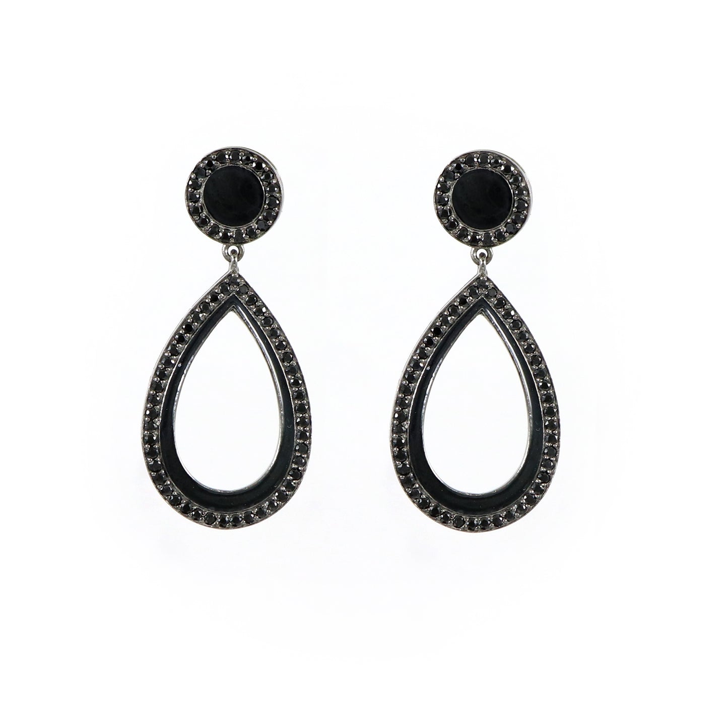 Black Spinel Danglers