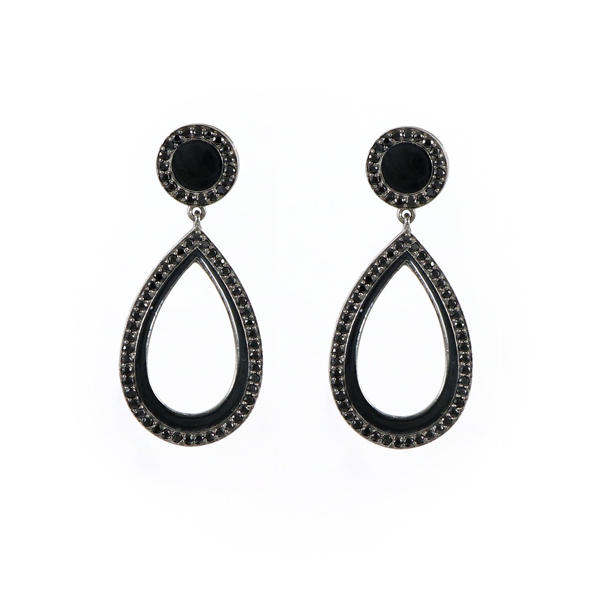 Black Spinel Danglers