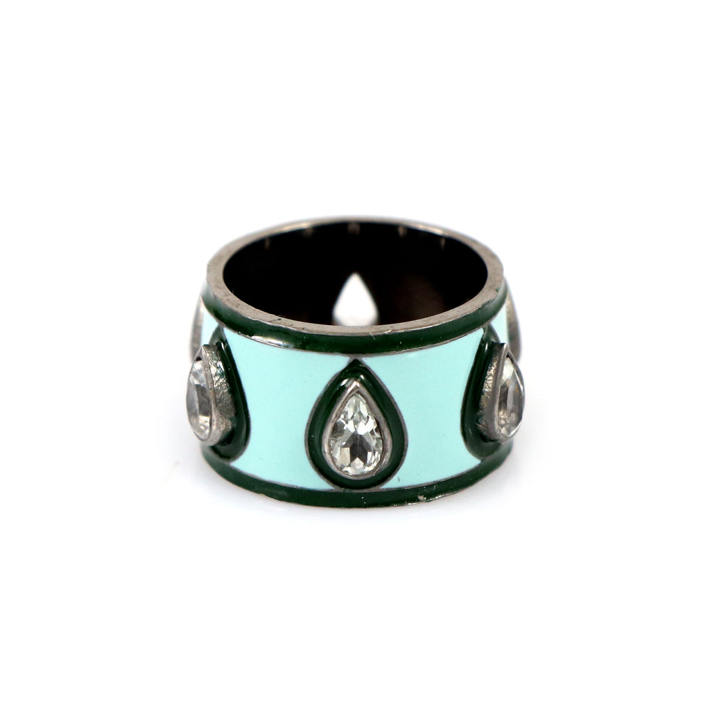 Prasiolite Enamel Band