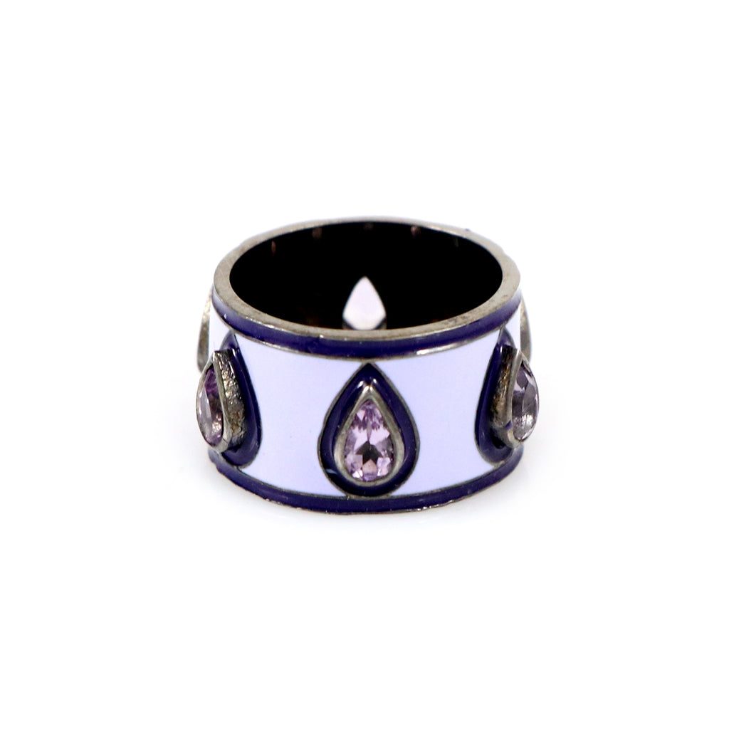 Amethyst Enamel Band