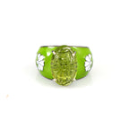 Peridot Pottery Ring