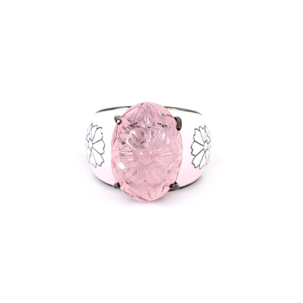 Morganite Pottery Ring