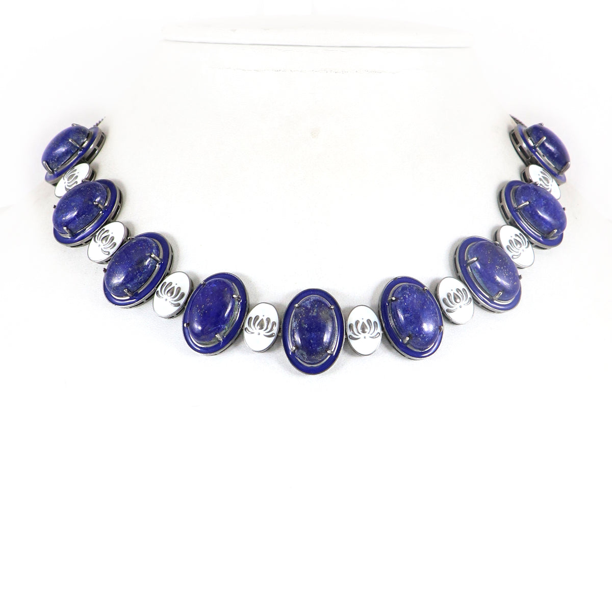 Lapis Lotus Necklace