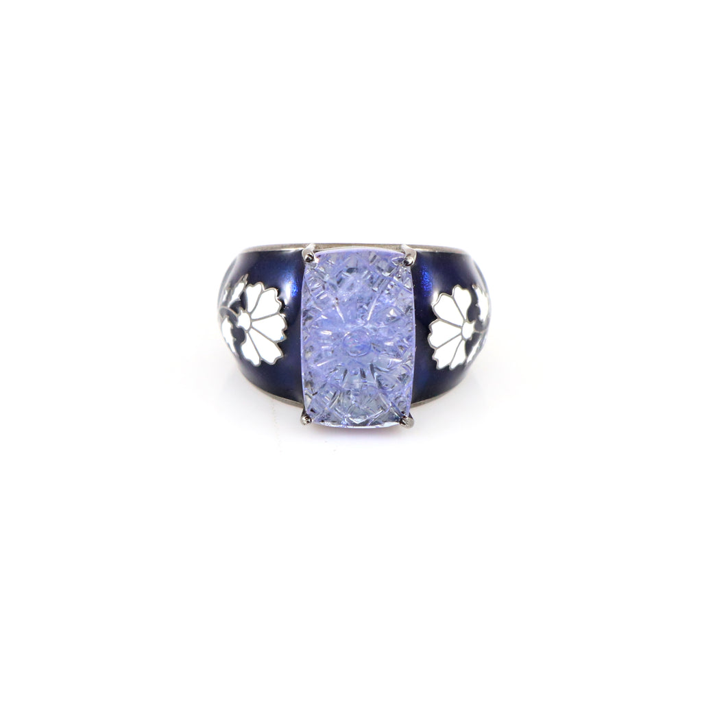 Blue Pottery Ring