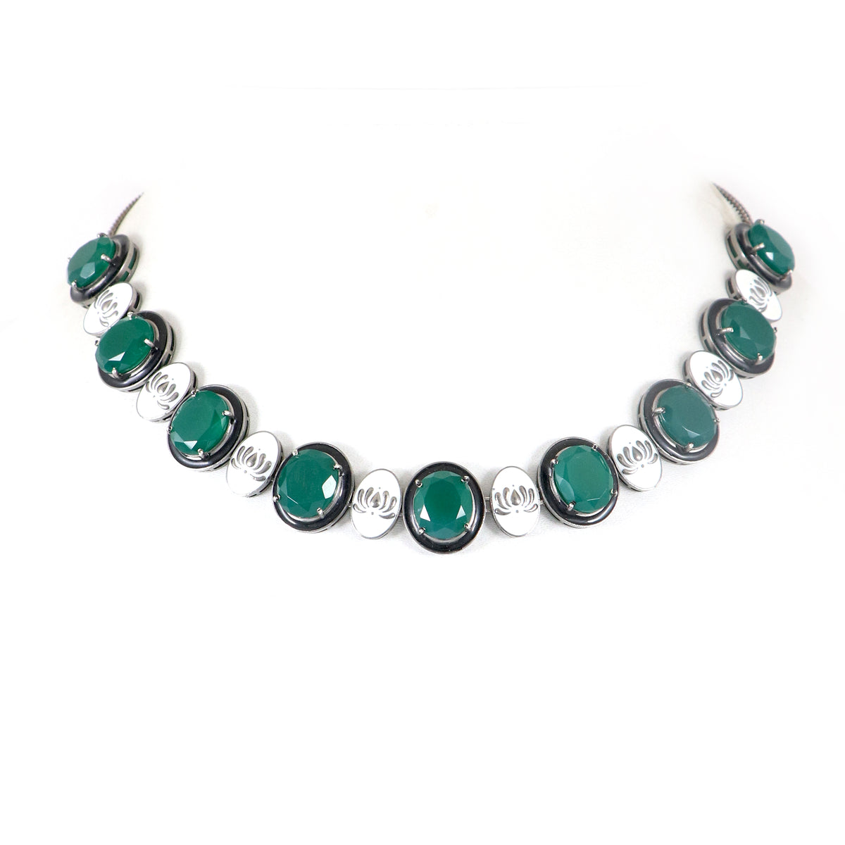 Green Lotus Necklace
