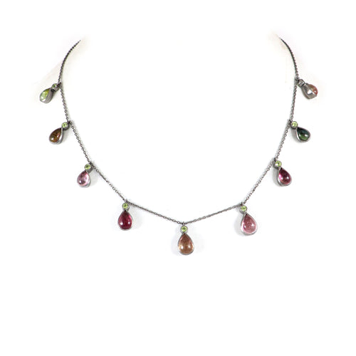 Bi-Color Drop Necklace