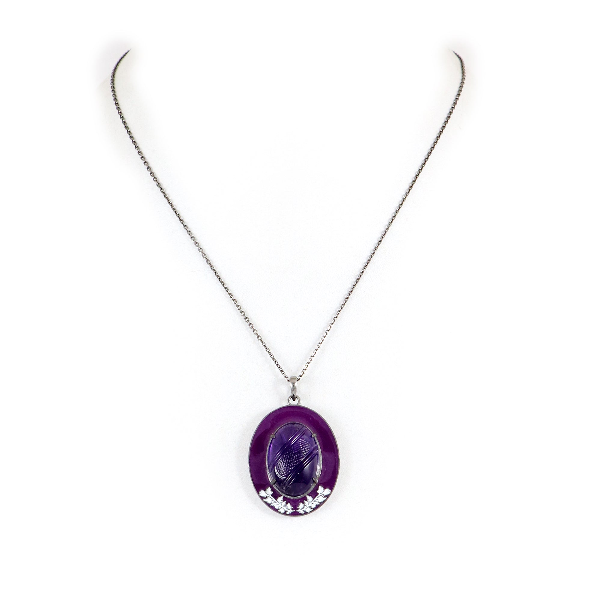 Carved Amethyst Pendant