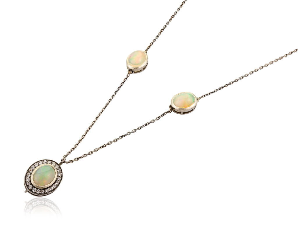 Yellow Opal Duo Necklace