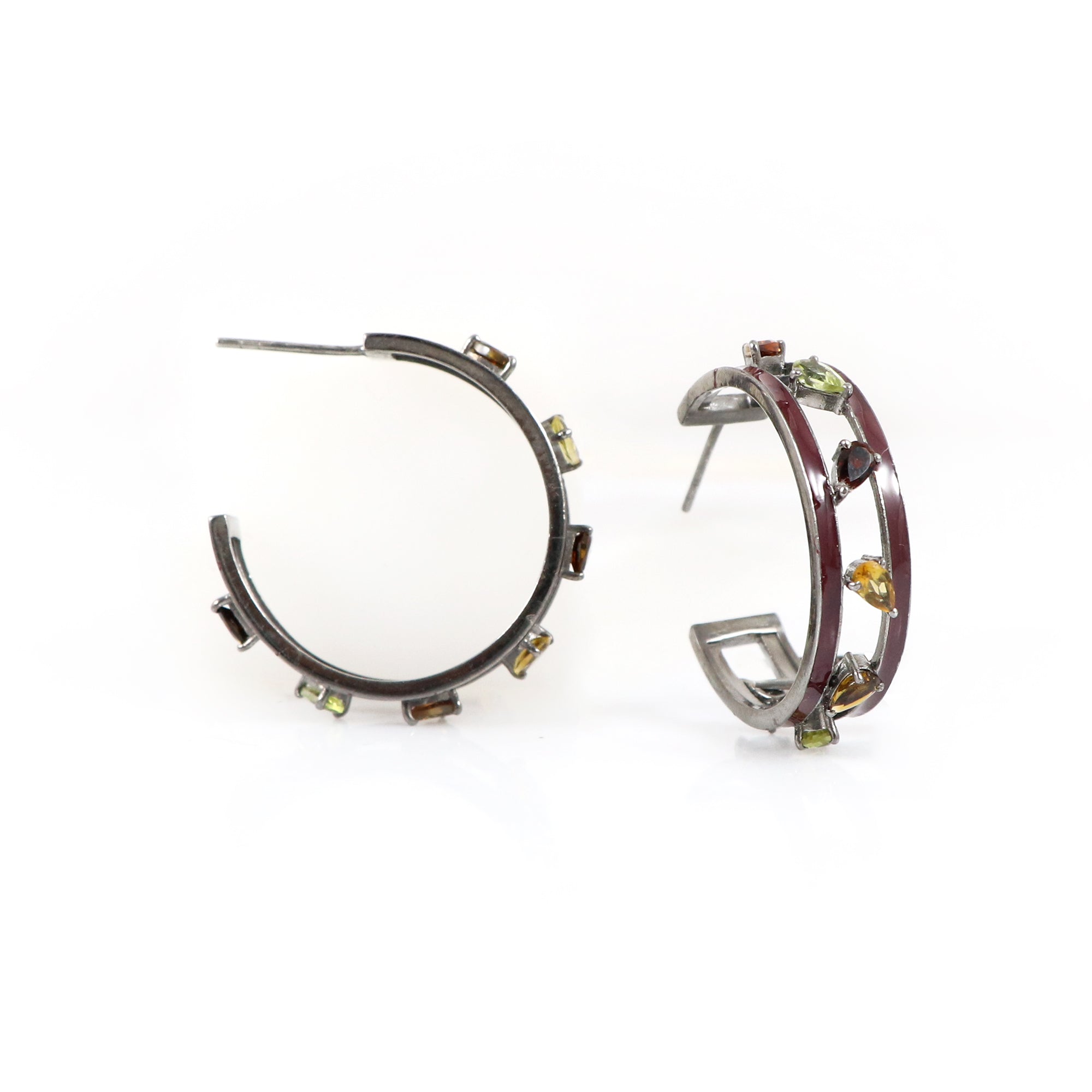 Tourmaline Hoops