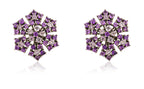 Amethyst Flower Studs