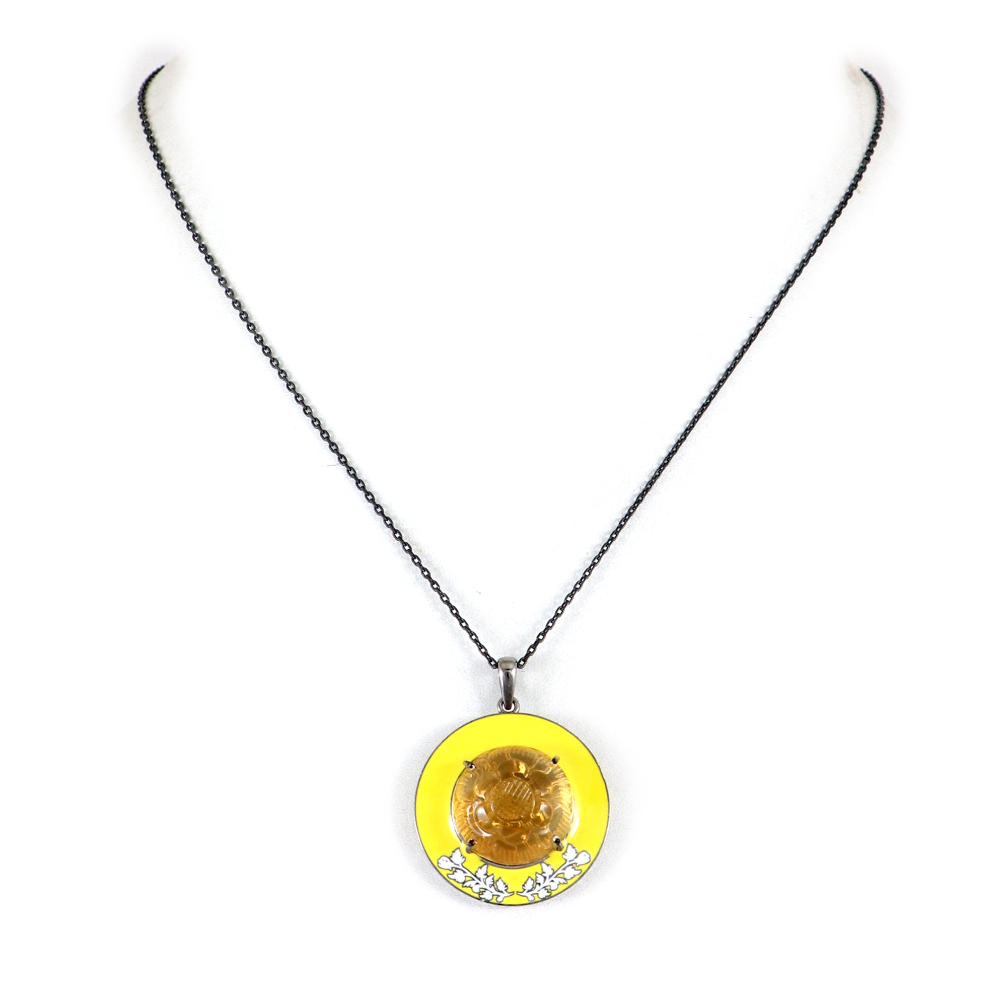 Citrine Pottery Pendant