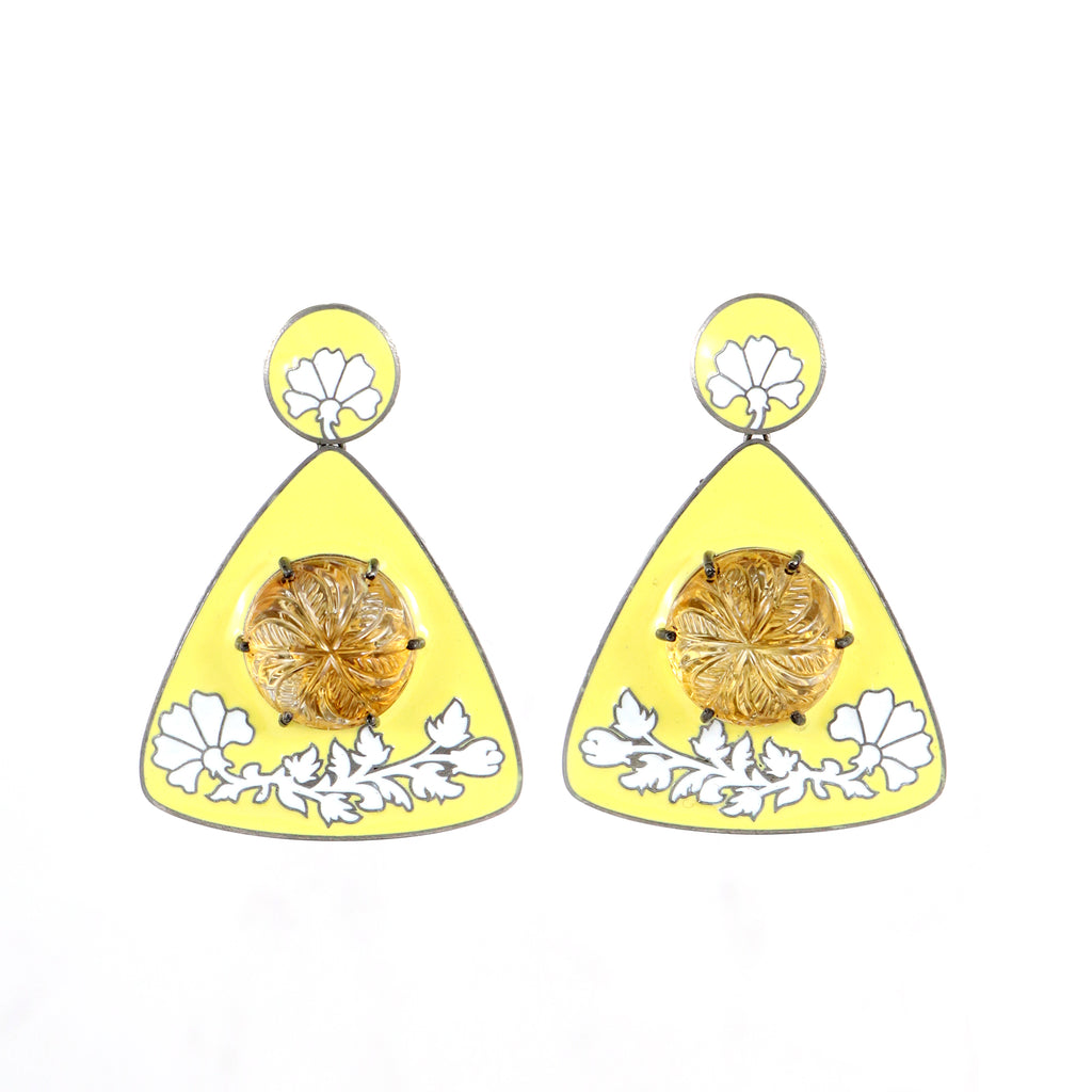Citrine Pottery Earrings