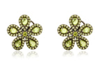 Peridot Flower Studs
