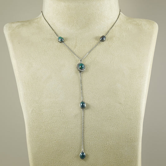 Black Opal Duo Necklace