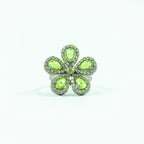 Peridot Flower Ring