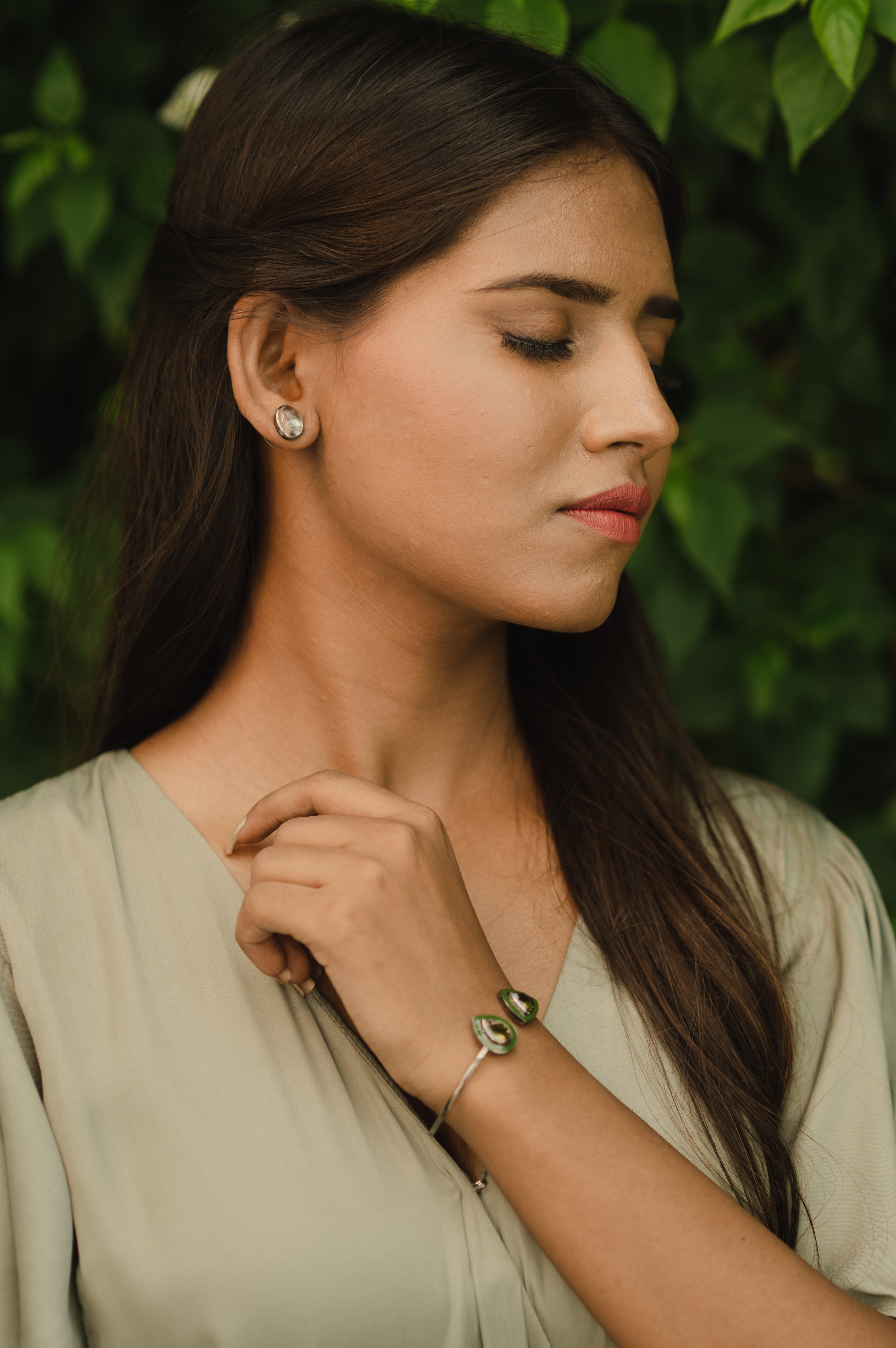 Prasiolite Duo Convertible Earrings