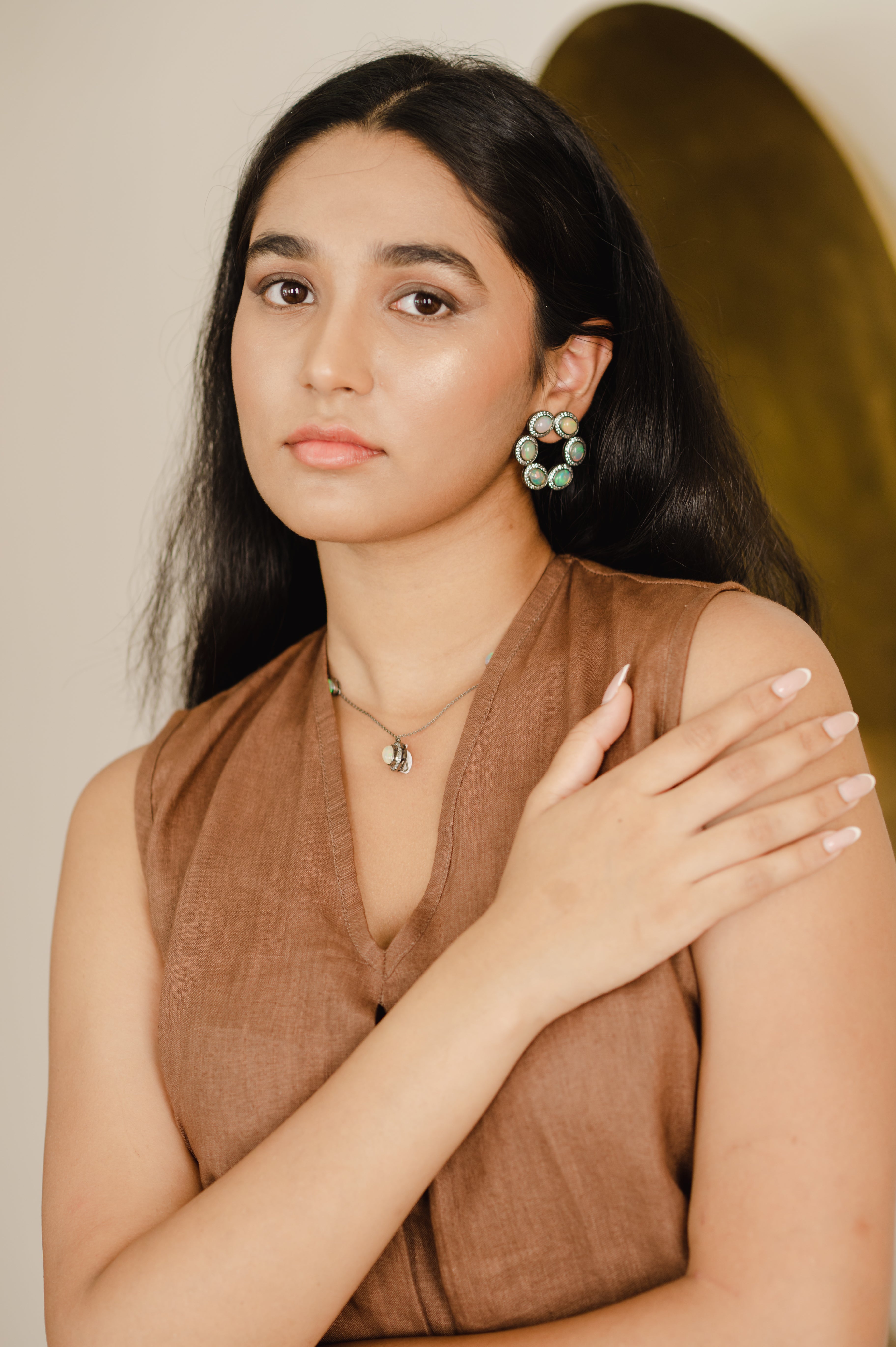 Yellow Opal Duo Necklace