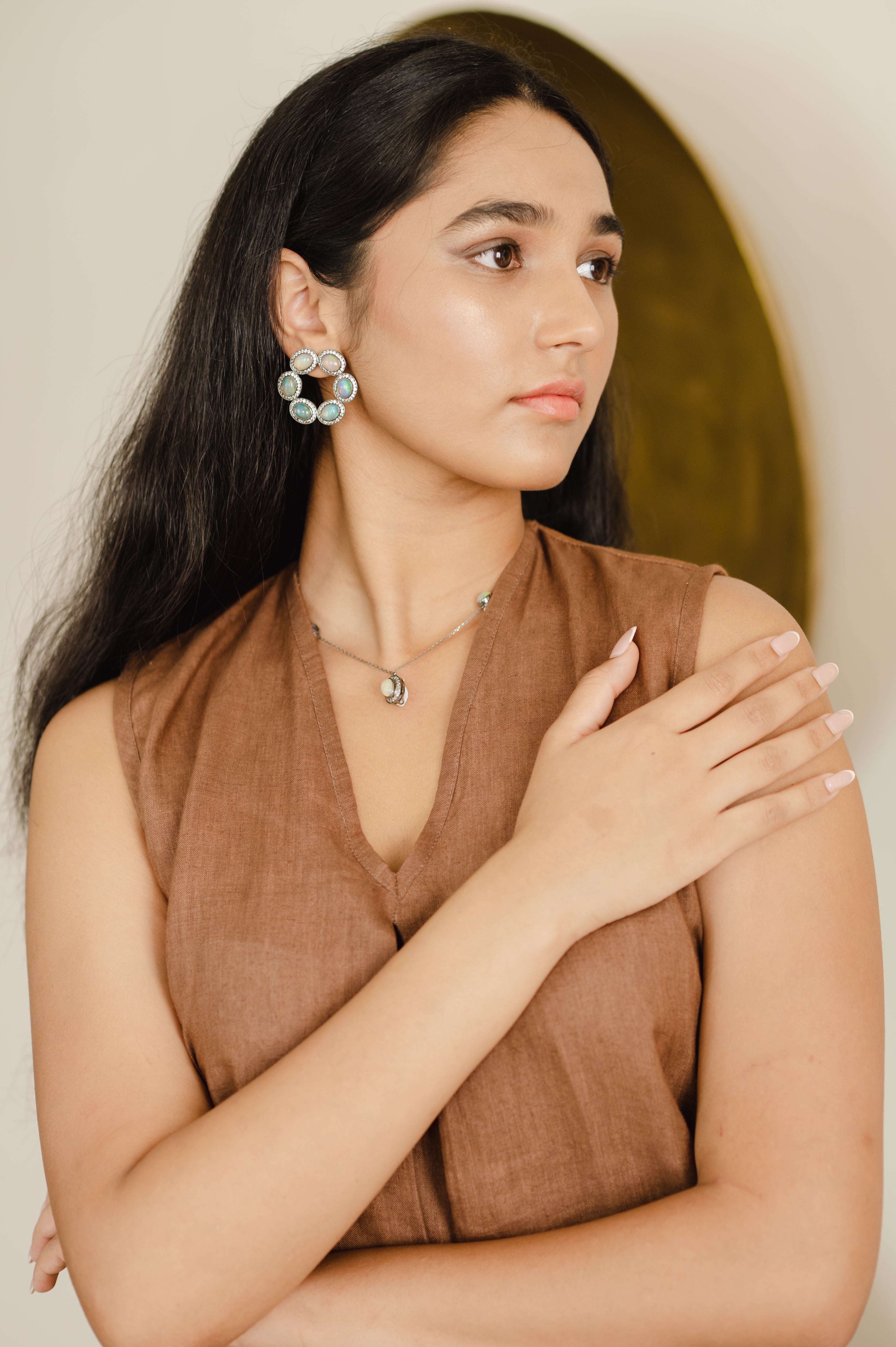 Yellow Opal Duo Necklace