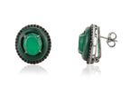 Malachite Chalcedony Studs