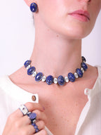Lotus Lapis Necklace