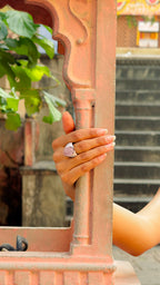 Morganite Pottery Ring