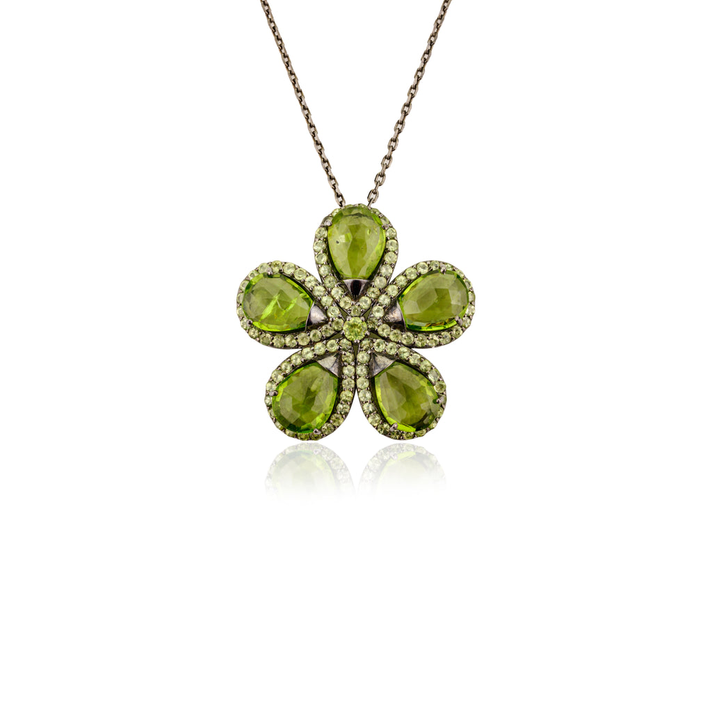 Peridot Flower Pendant