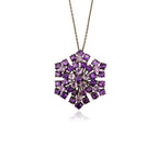 Amethyst Flower Brooch x Pendant