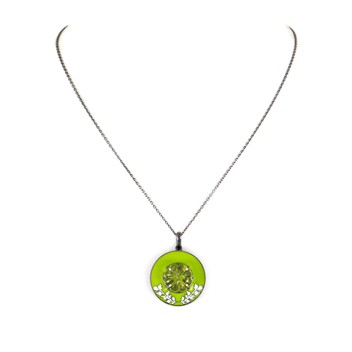 Peridot Pottery Pendant