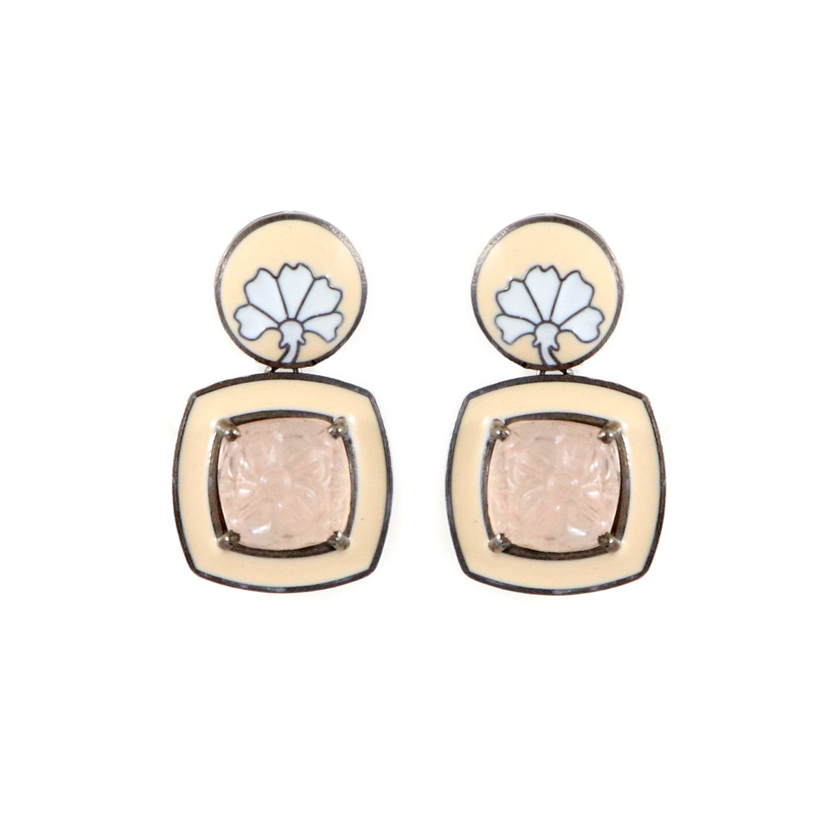 Orange Morganite Earrings
