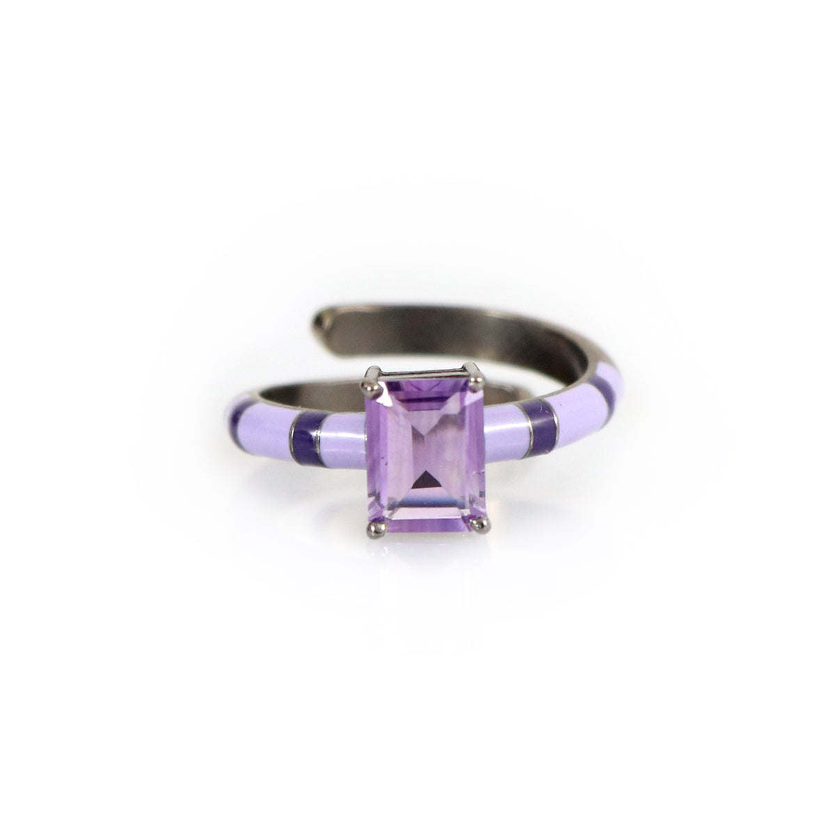 Amethyst Stripe Ring