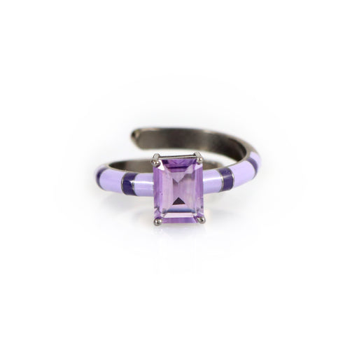 Amethyst Stripe Ring