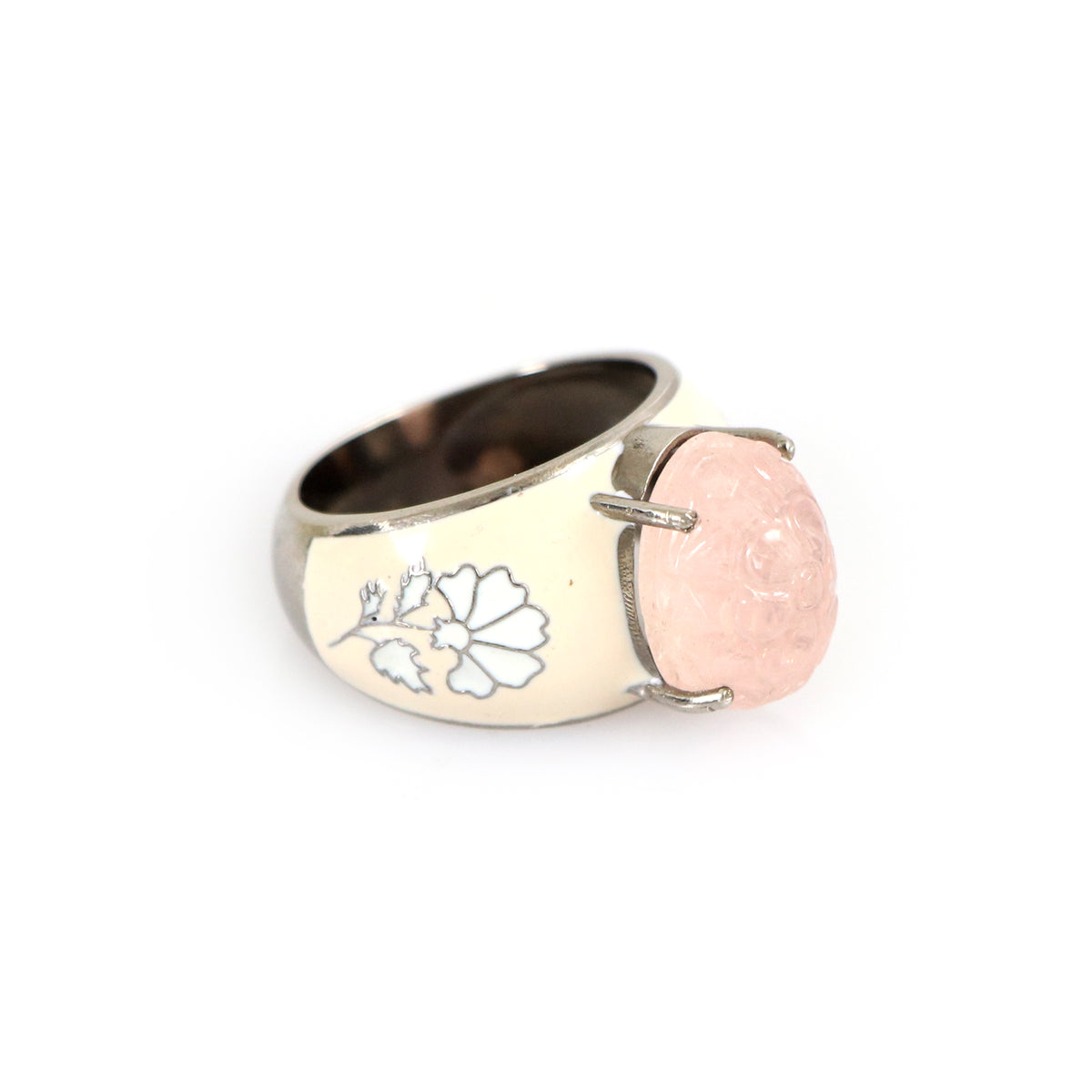 Orange Morganite Pottery Ring