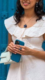 Blue Pottery Earrings