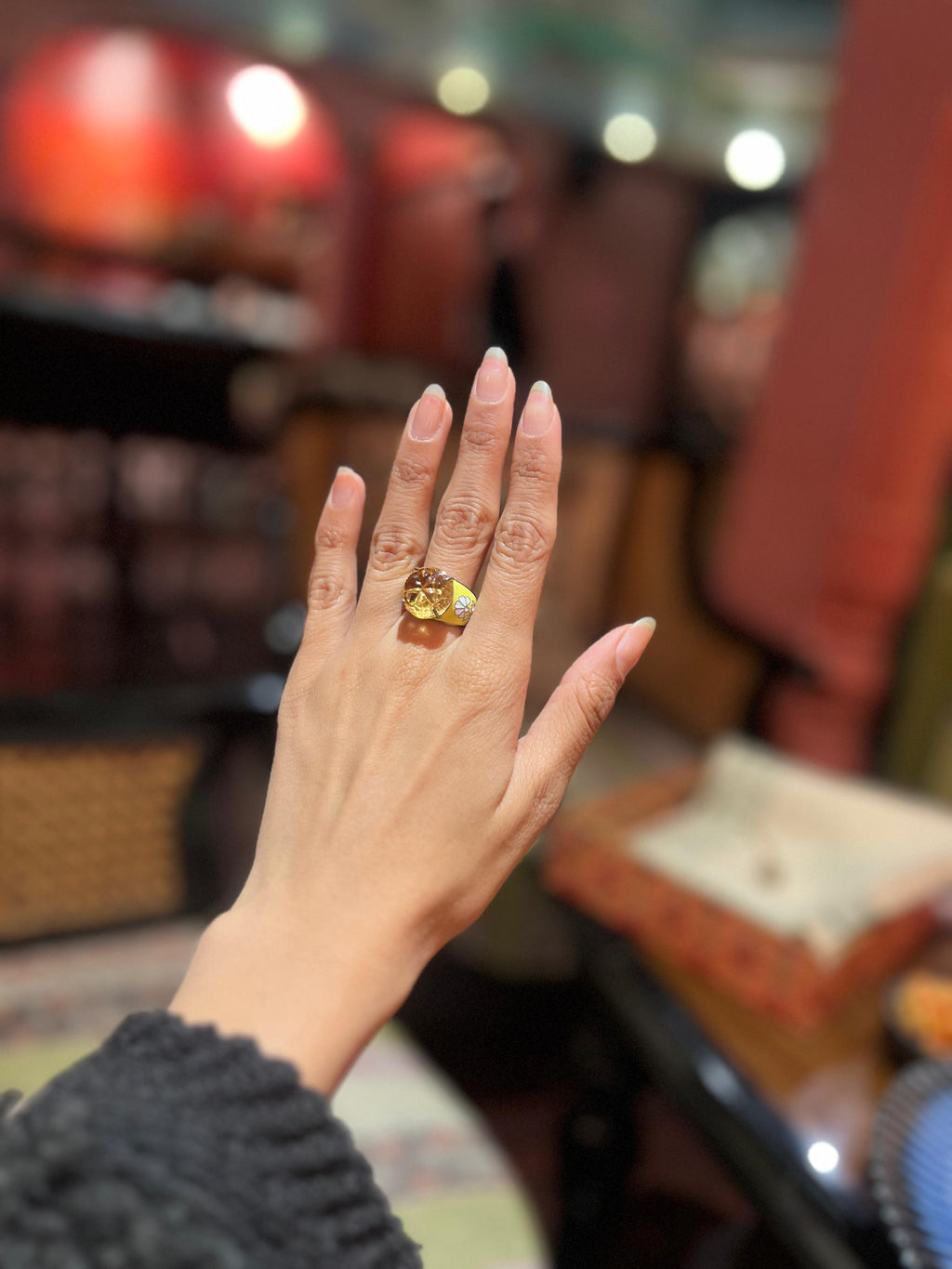 Citrine Pottery Ring