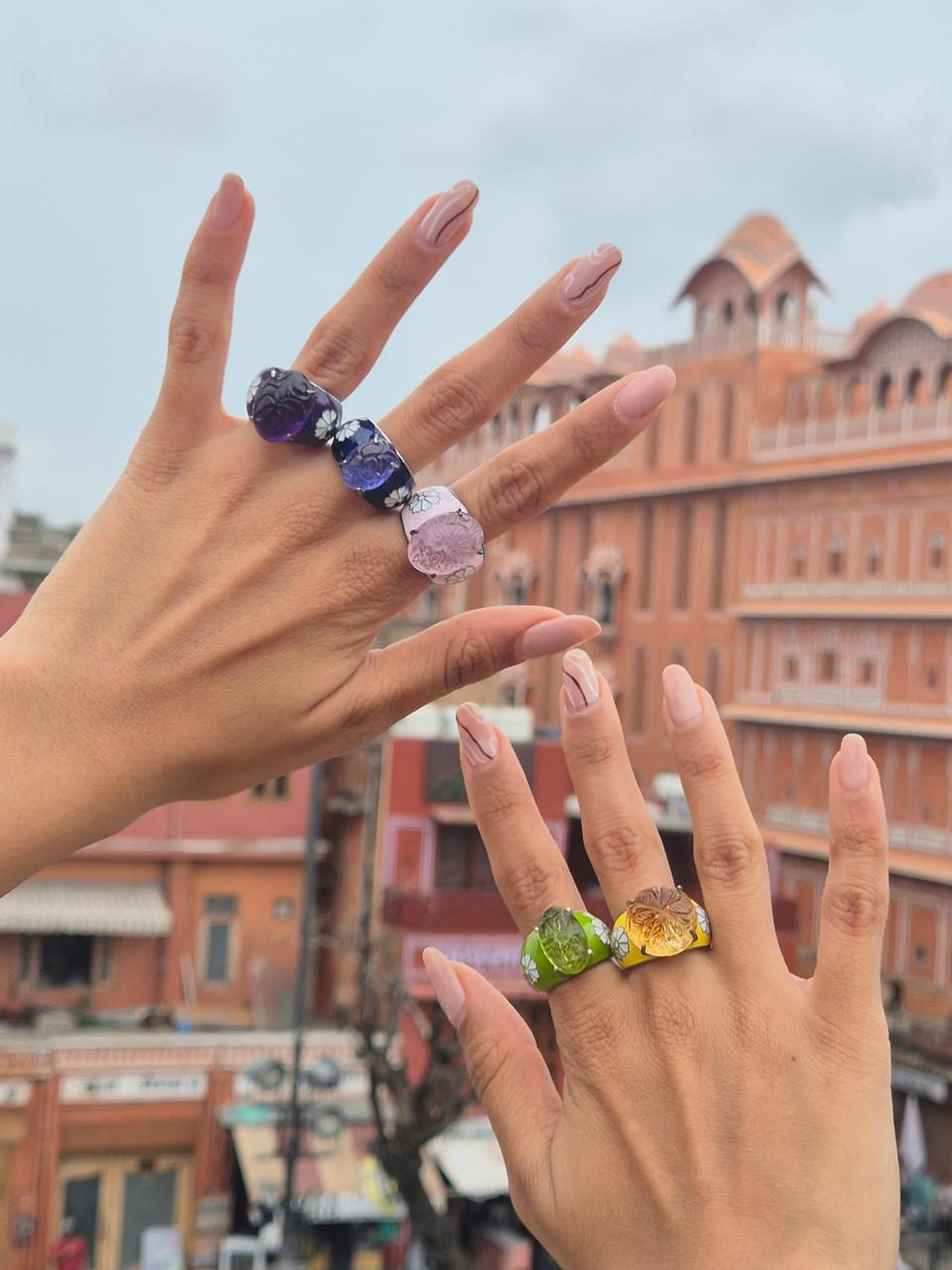 Peridot Pottery Ring