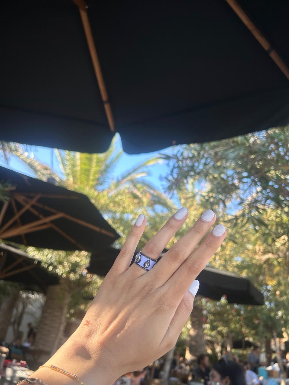 Amethyst Enamel Band