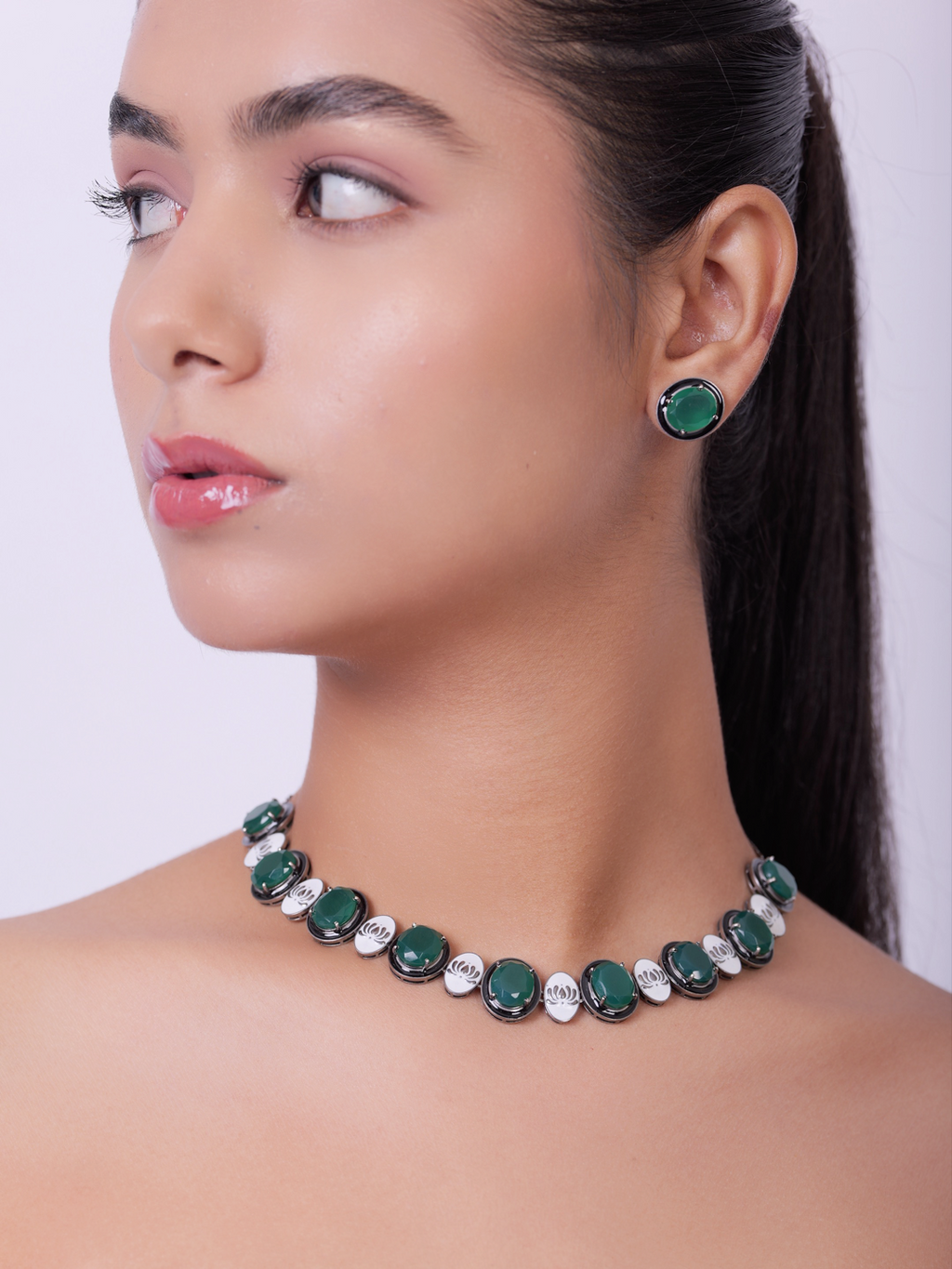 Chalcedony Black Enamel Tops