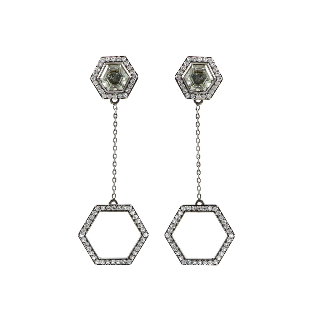 Hexagon Convertible Earrings