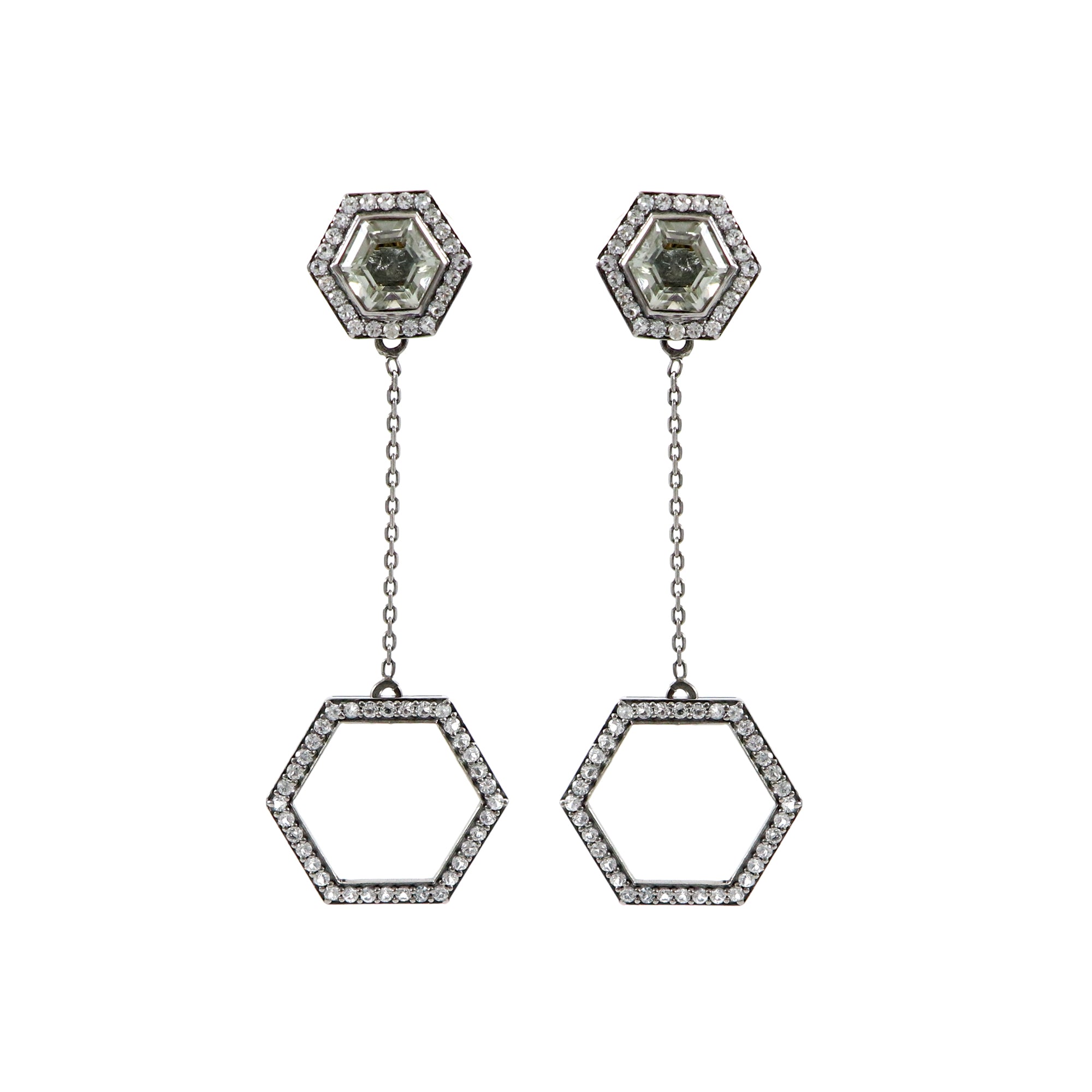 Hexagon Convertible Earrings