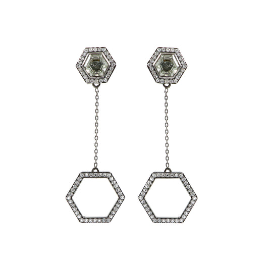 Hexagon Convertible Earrings
