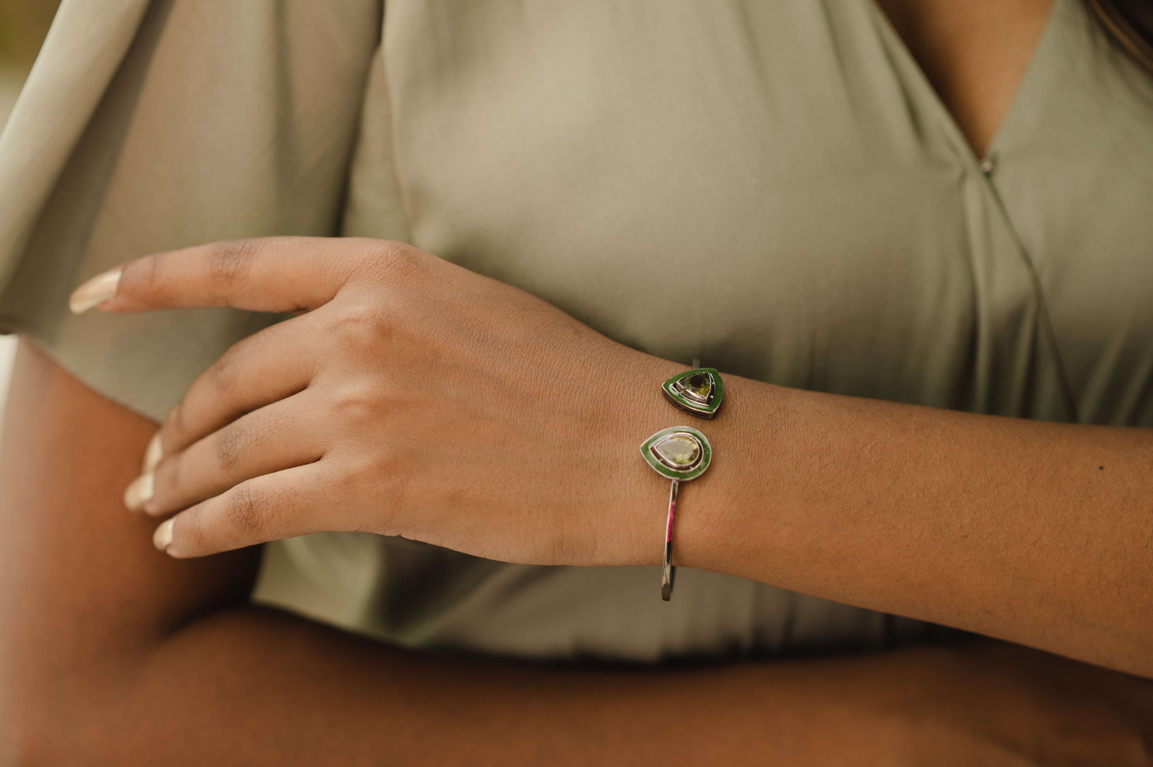 Trillion Tourmaline Bracelet